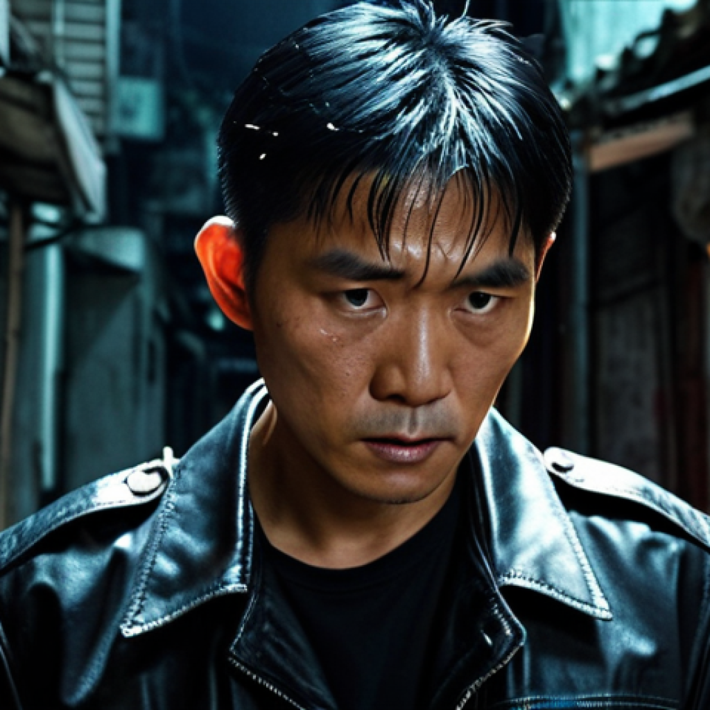 **

A stylistic shot inspired by *Infernal Affairs*, capturing Tony Leung as Yan, an undercover cop, tormented by his identity, in a dimly lit Hong Kong back alley. Focus on his internal struggle and isolation, with a melancholic atmosphere.

**