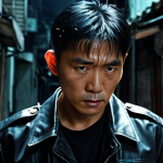 **

A stylistic shot inspired by *Infernal Affairs*, capturing Tony Leung as Yan, an undercover cop, tormented by his identity, in a dimly lit Hong Kong back alley. Focus on his internal struggle and isolation, with a melancholic atmosphere.

**